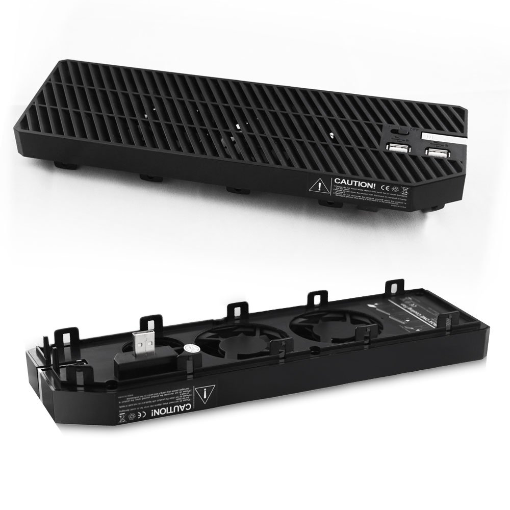 AGPTEK Xbox One Cooling Fan fully installed on an Xbox One console
