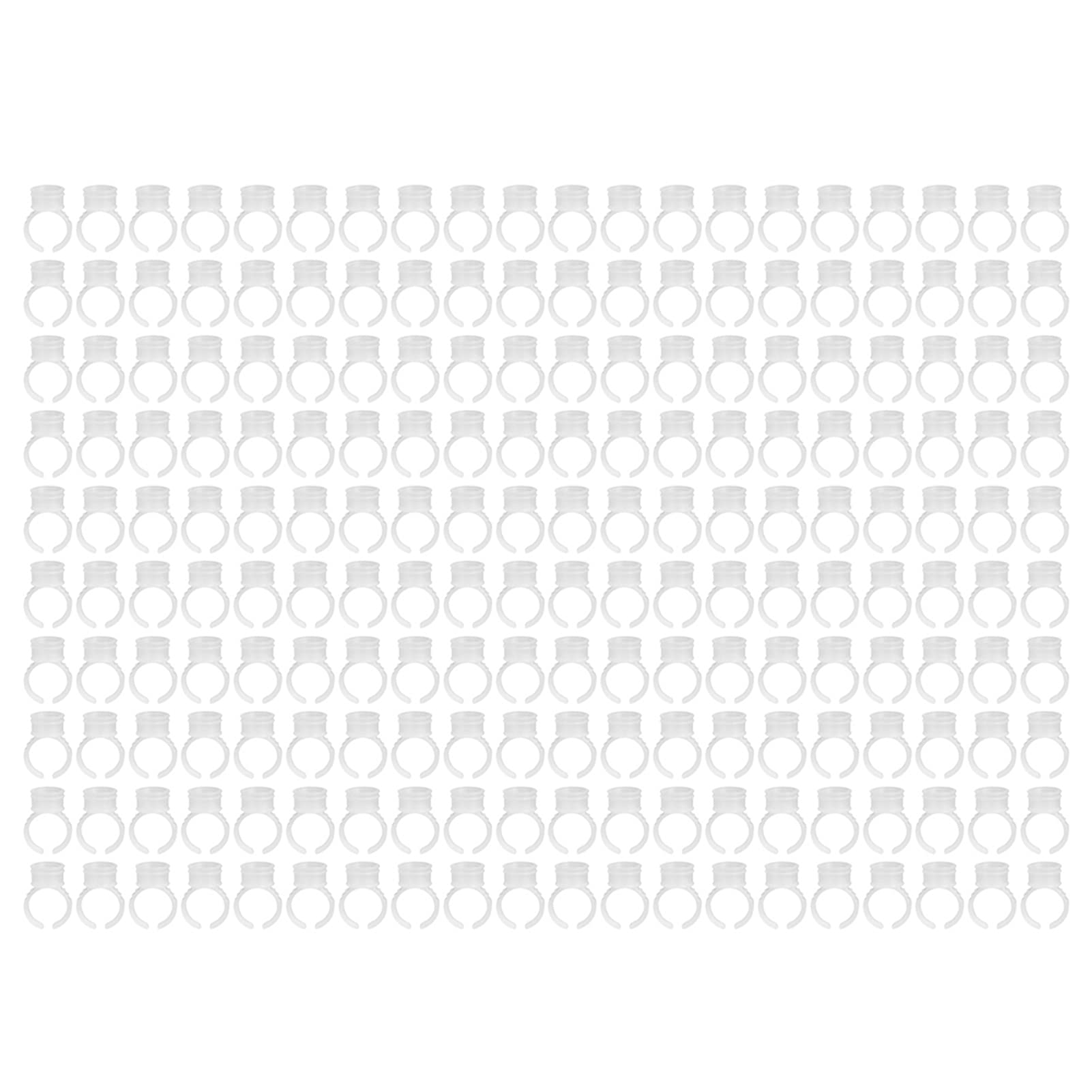 100/200/500 Stück Tattoo-Farbbecher, Wimpernkleberhalterringe, Einweg-Augenbrauen-Tattoo-Farbringe, Pigmenthalterbehälter, Becher, Mittlere Größe (200 Stück)