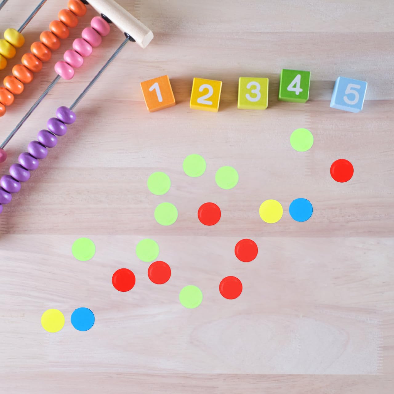 BESPORTBLE 500 Bunte Bingo Chips Kunststoff Spielmarker FüR Bingo Spielkarten Und Mathe Lernspiele ZäHlchips FüR Kinder Und Erwachsene Party ZubehöR