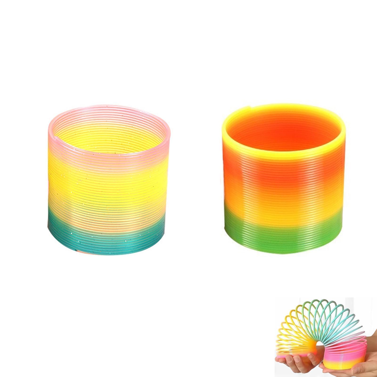 Amazon | 2個 レインボースプリング スプリング おもちゃ レインボー