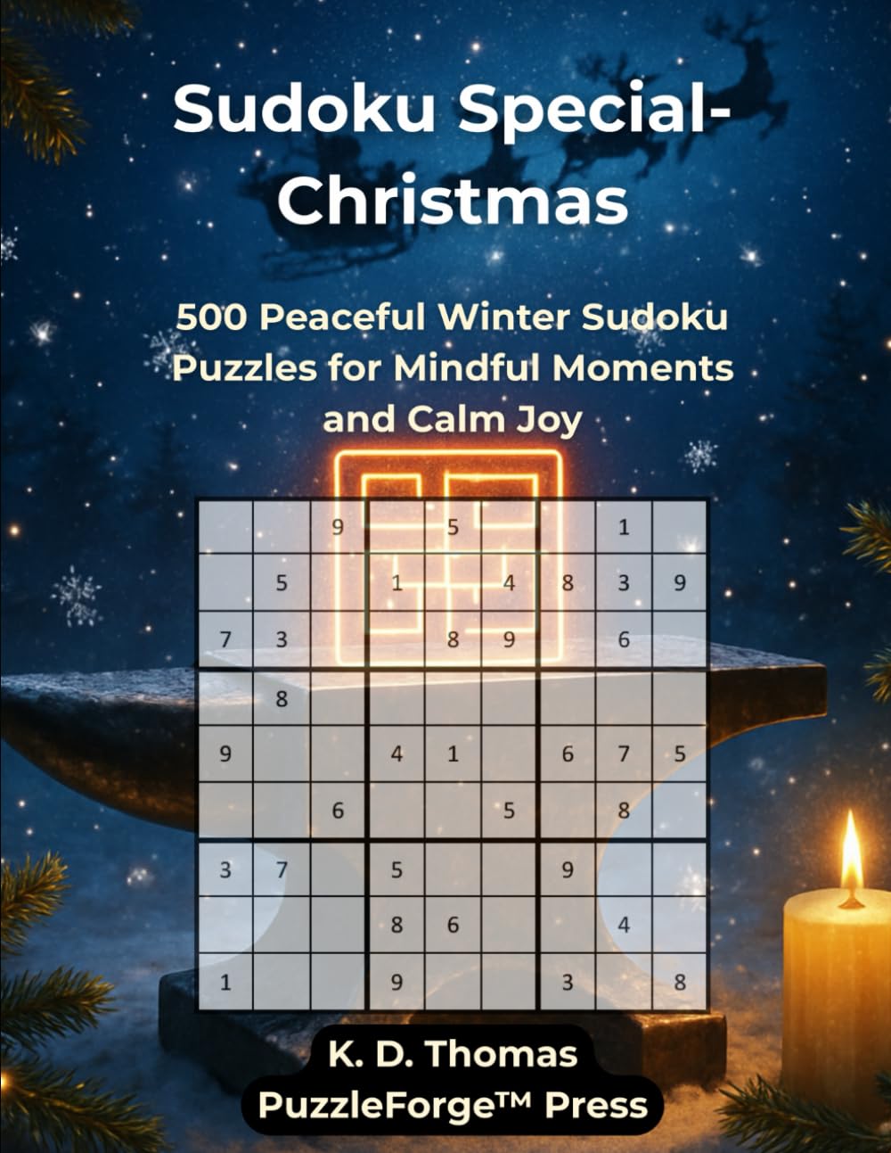 Sudoku Special - Christmas: 500 Peaceful Winter Sudoku Puzzles for Mindful Moments and Calm Joy (PuzzleForge™ Christmas Sudoku Forge Series – Festive Brain Training Puzzles)