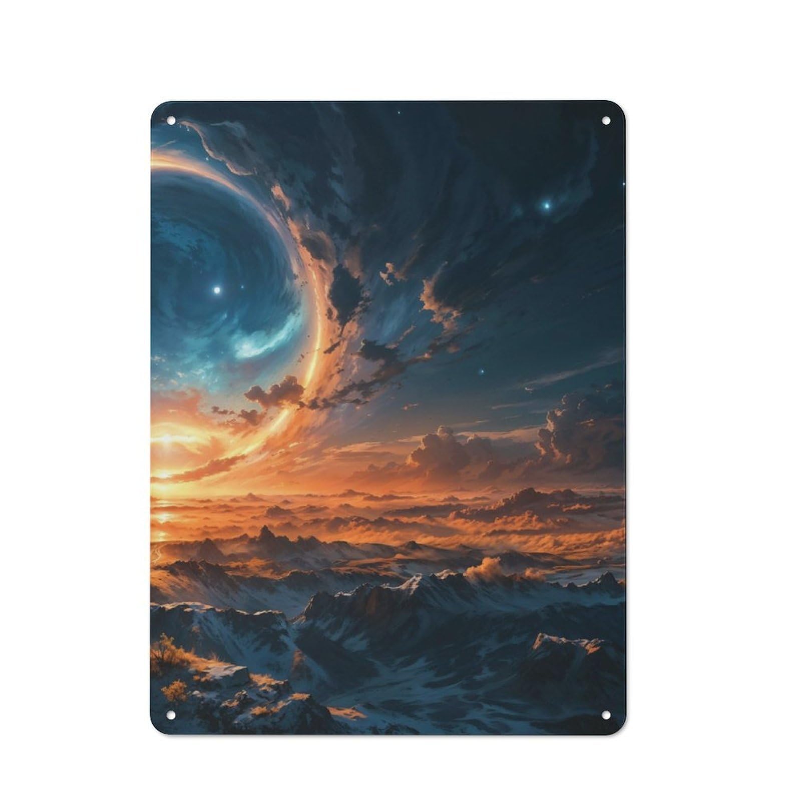Junmoney Tranquil Sunset P2 For Garden Room Or Summerhouse, Retro Metal Sign 40X30cm, For Metal Sign Collectors, For Vintage Wall Decor Fans