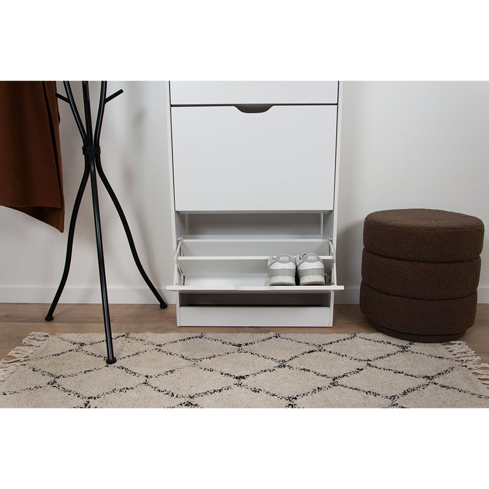 Milton & Oldbrook Armoire à Chaussures NOTO Blanc