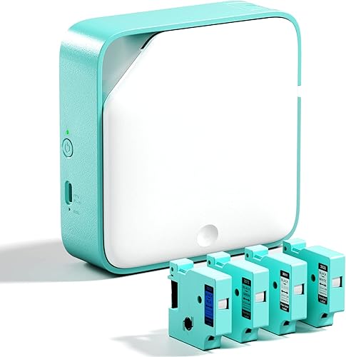 Máquina etiquetadora con cinta D1600 portátil Bluetooth - Impresora de etiquetas inalámbrica para organización del hogar y la oficina, mini