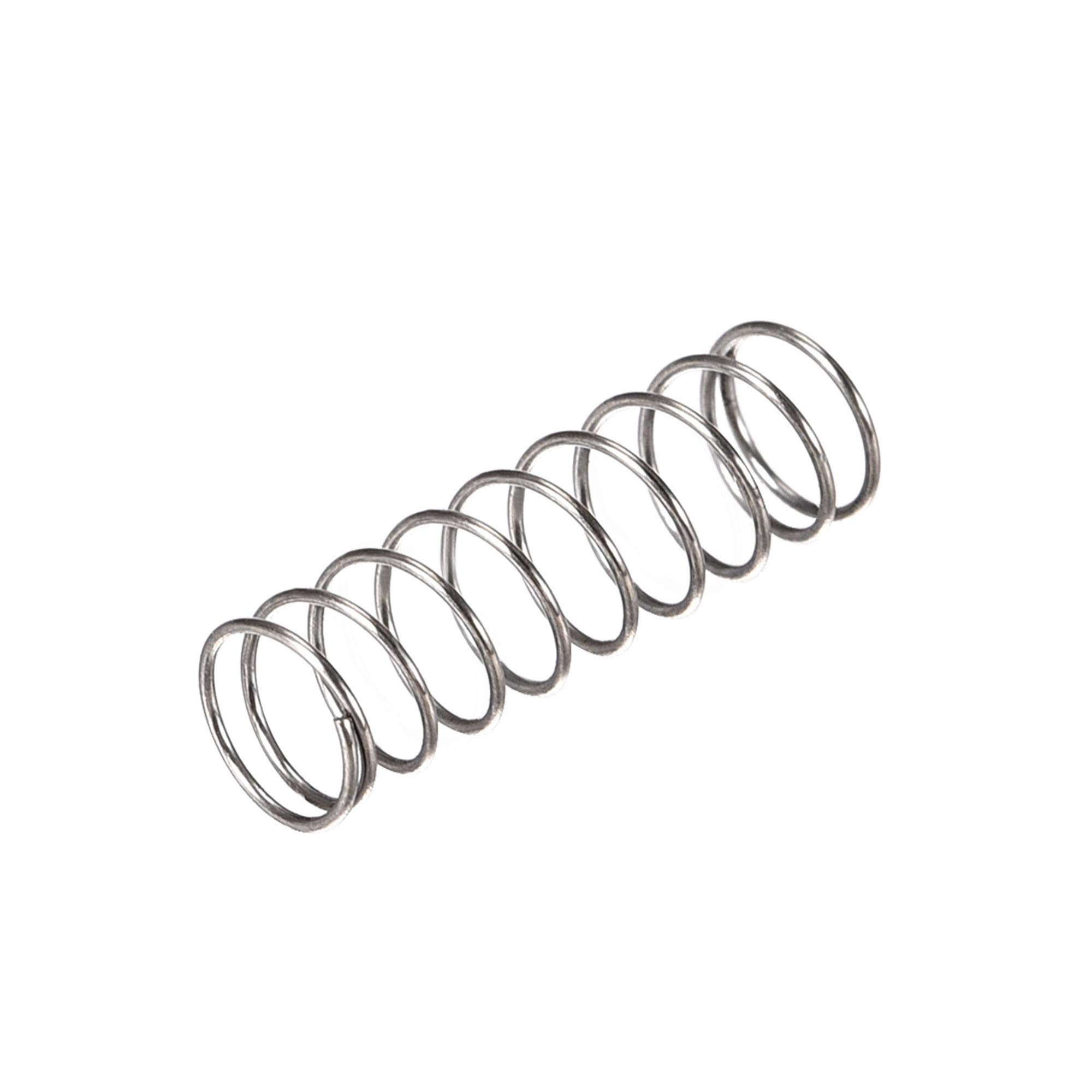 sourcing mapCompressed Spring,4mmx0.3mmx20mm Free Length,1.5N Load Capacity,Gray,10pcs