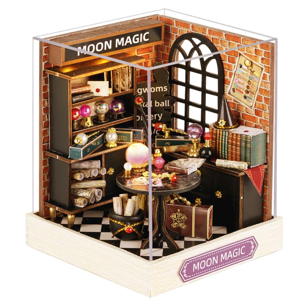 Amazon | CUTEROOM ドールハウス LEDライトとアクリル製の防塵カバー
