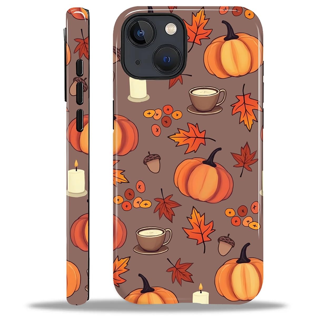for iPhone 14 Plus Case for Women Girl Men Boy, Compatible with MagSafe, Shockproof Soft Silicone & Hard PC Shell Protective Case for iPhone 14 Plus - Pumpkin Halloween Fall Pumpkin Halloween Fall IPhone 14 Plus