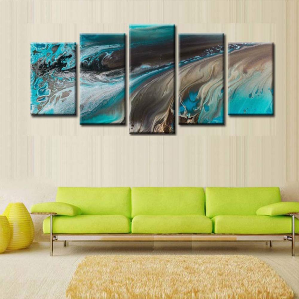 Toile Mur Art pour Habiller un Grand Mur Peinture Aquarelle 5 Pcs