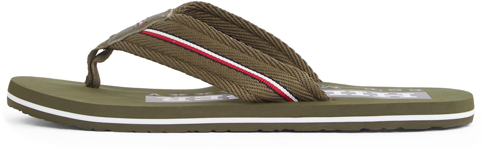 Tommy Hilfiger Men’s Corporate Flip Flops, Green (Army Green), 6.5