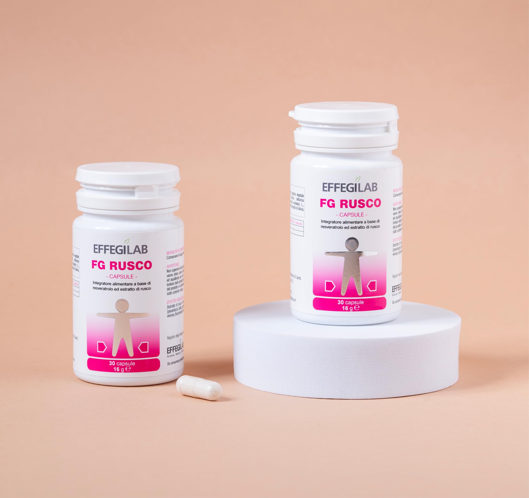 FG RUSCO Capsule - Integratore alimentare a base di resveratrolo ed estratto di rusco - di Effegilab
