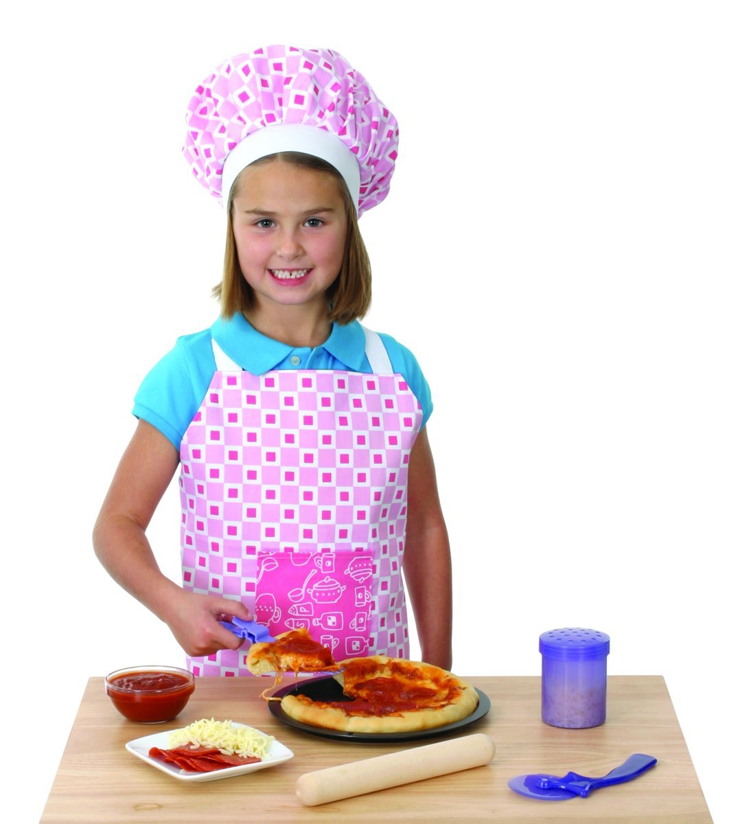 Women's Pink Canvas Chef Cooking Apron