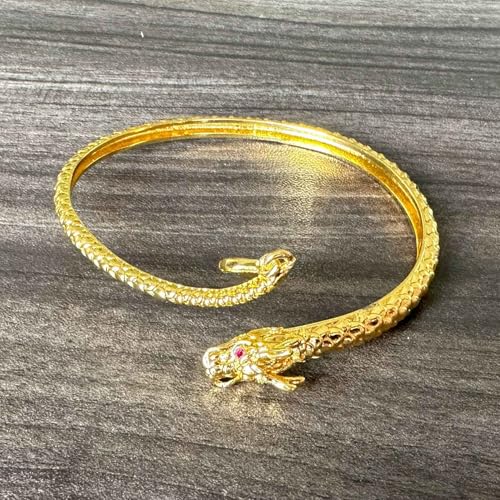 Image of Fashion 18K Gold Plated Animal Dragon Arm Band Open Cuff Bracelet
