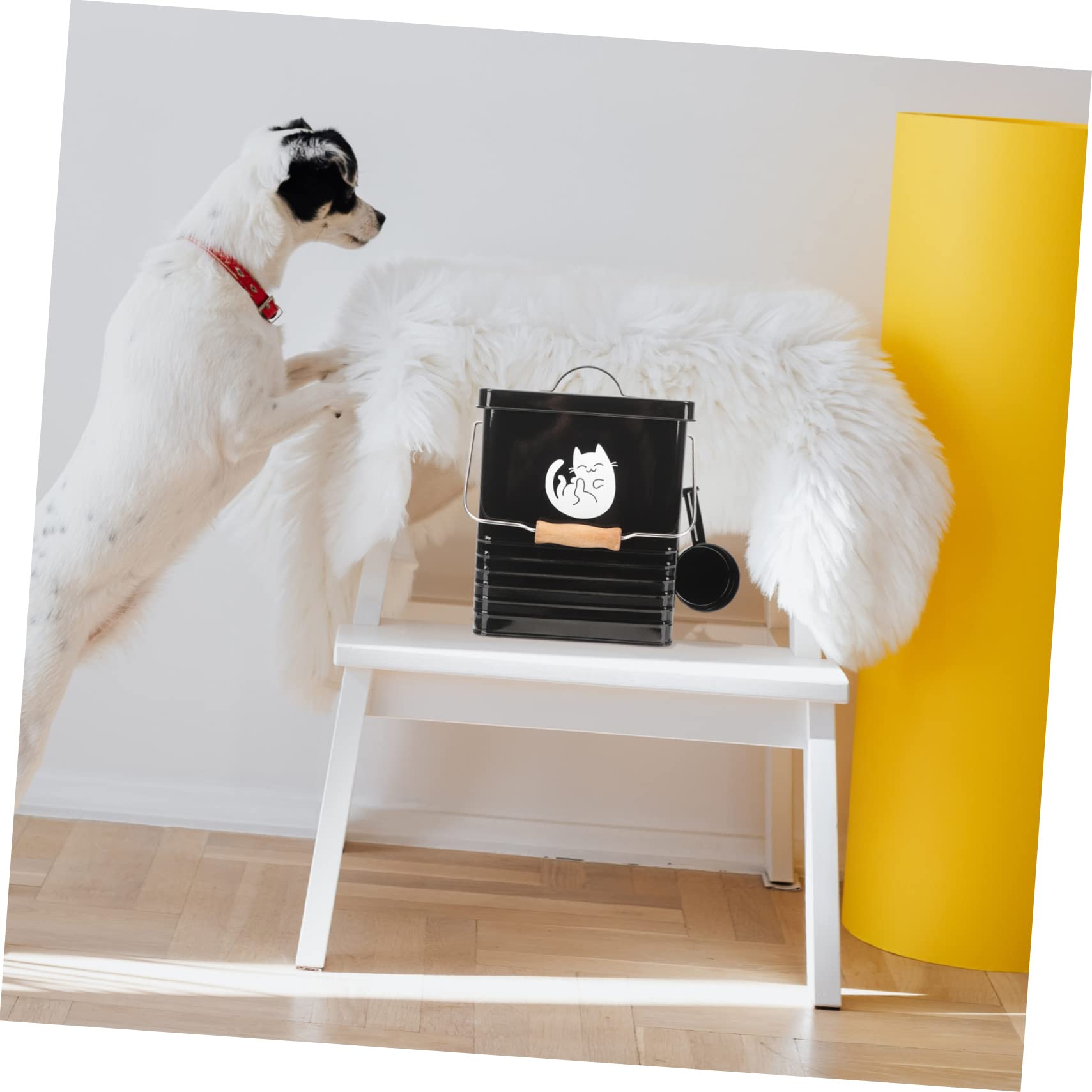 1set Contenitore Per Snack Di Gatti e Cani Pratico Con Cucchiaio Design Leggero e Sicuro Per Alimenti Animali Domestici Per Casa e Cucina Resistente e Facile Da Trasportare