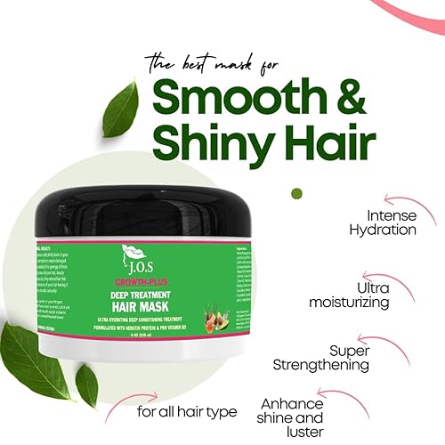 Miniatura 5 de J'Organic Solutions Máscara de acondicionador profundo de aceite de argán (para todo tipo de cabello con proteína de queratina y vitamina b5 y más)