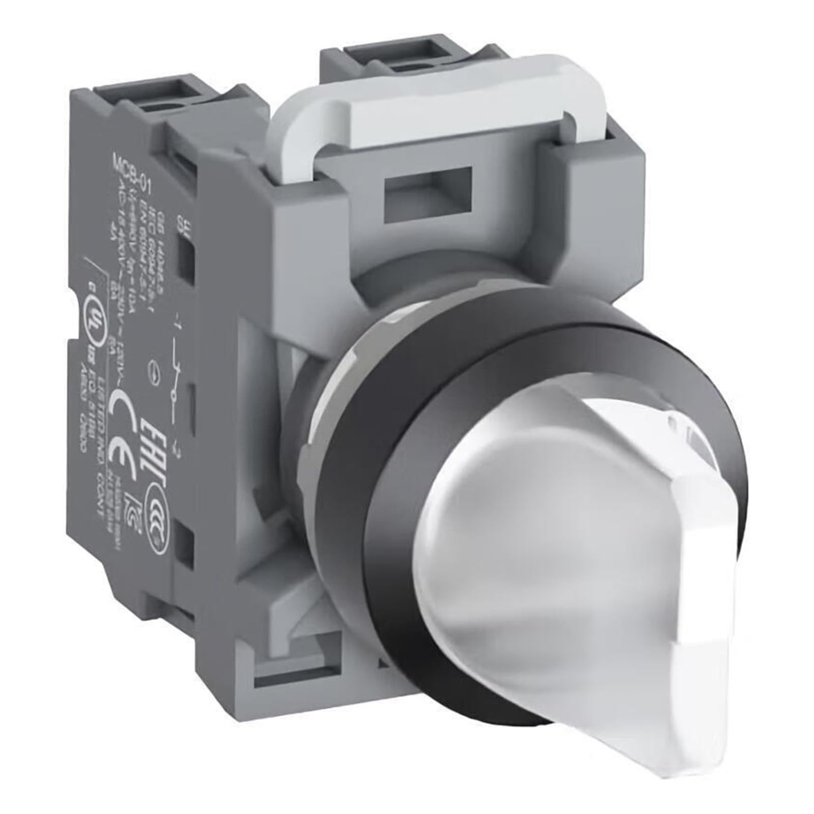 Interruptor selector de dos posiciones, transparente; M2SS2-41C-11