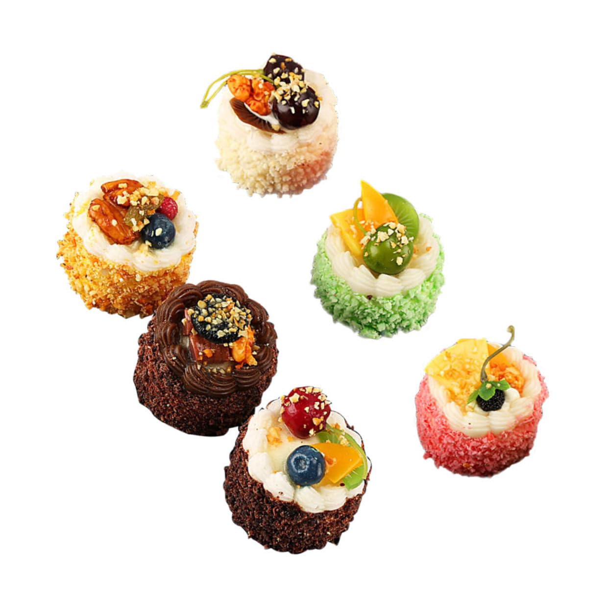Autocollants Magnétiques Gâteau en Résine Idée Cadeau Lot de 6 Pièces pour Décoration Maison