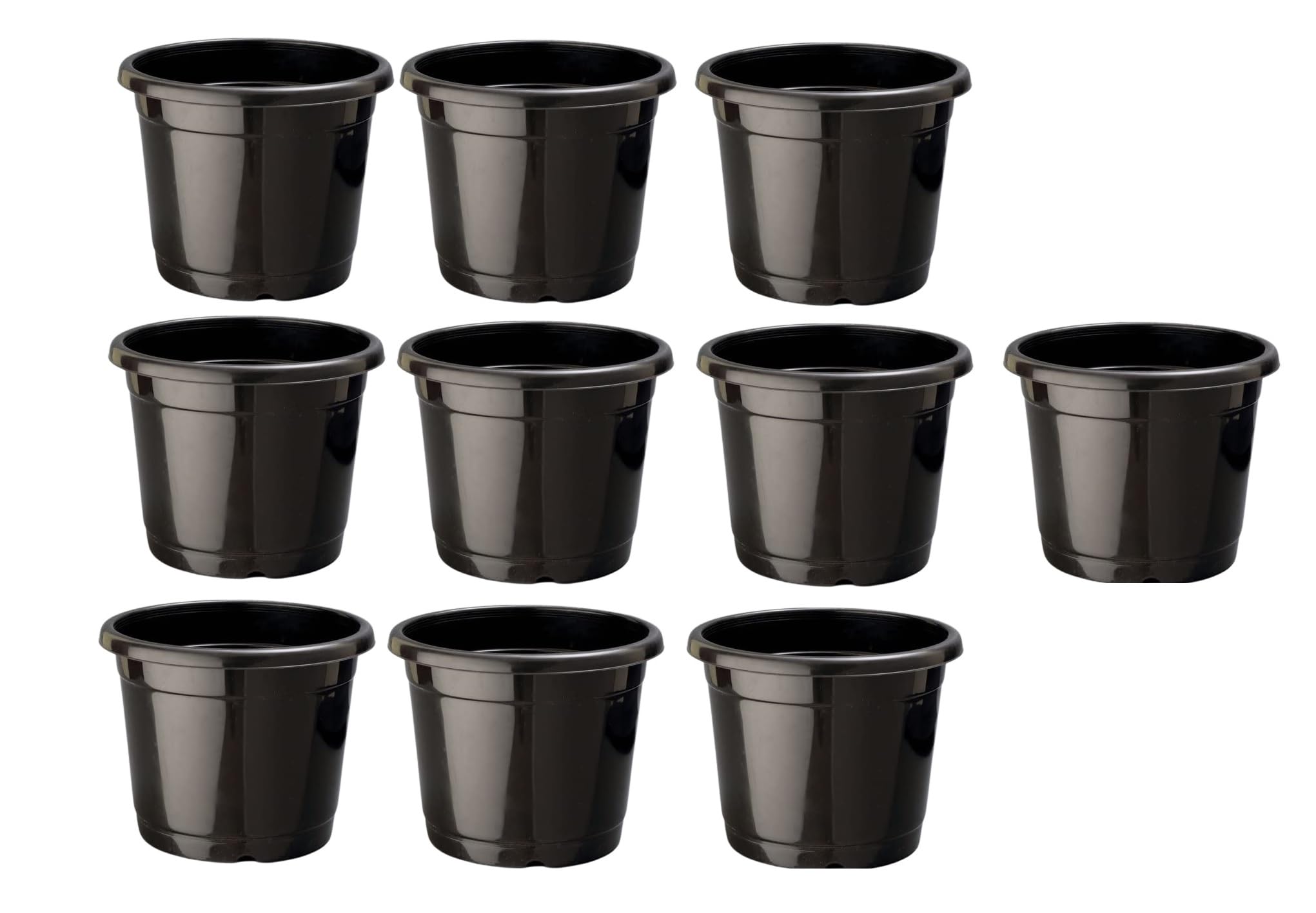 Varshney Gardening 10 Inch Black Nursery Flower Pots Indoor & Outdoor Gardening Pack of 10 Pieces (B0C9WMH9T3) Amazon Price History, Amazon Price Tracker