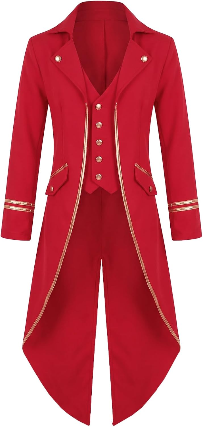 rrhss Boys Gothic Tailcoat Jacket Halloween Costume Jackets