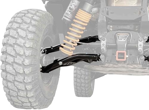 SuperATV Atlas Pro - Brazos A de desplazamiento trasero de 1.5 pulgadas para Can-Am Commander XTXT-PMAX XT 2021+ Compatible con neumáticos de 31