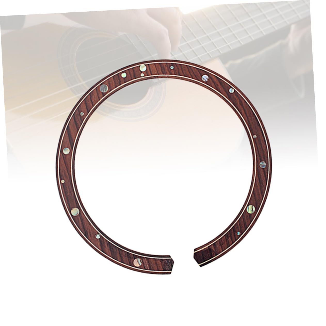 Yardwe Folk Guitar Sound Hole Inlay Decals Rosewood Rosette Sticker for Guitar