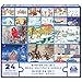 24 Jigsaw Puzzle Bundle, Holiday Winter Snow Illustration Landscape, 1000, 500, 300, 100, 48, 24 Pieces, for Kids and Adults Ages 8 and up
