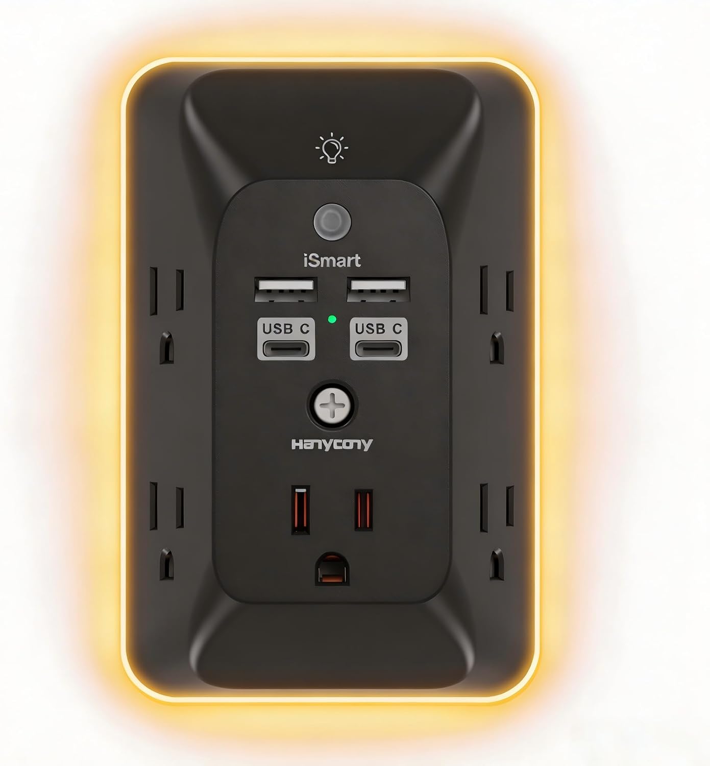 Outlet Extender with Night Light, Multi Plug Outlet, USB Wall Charger product image