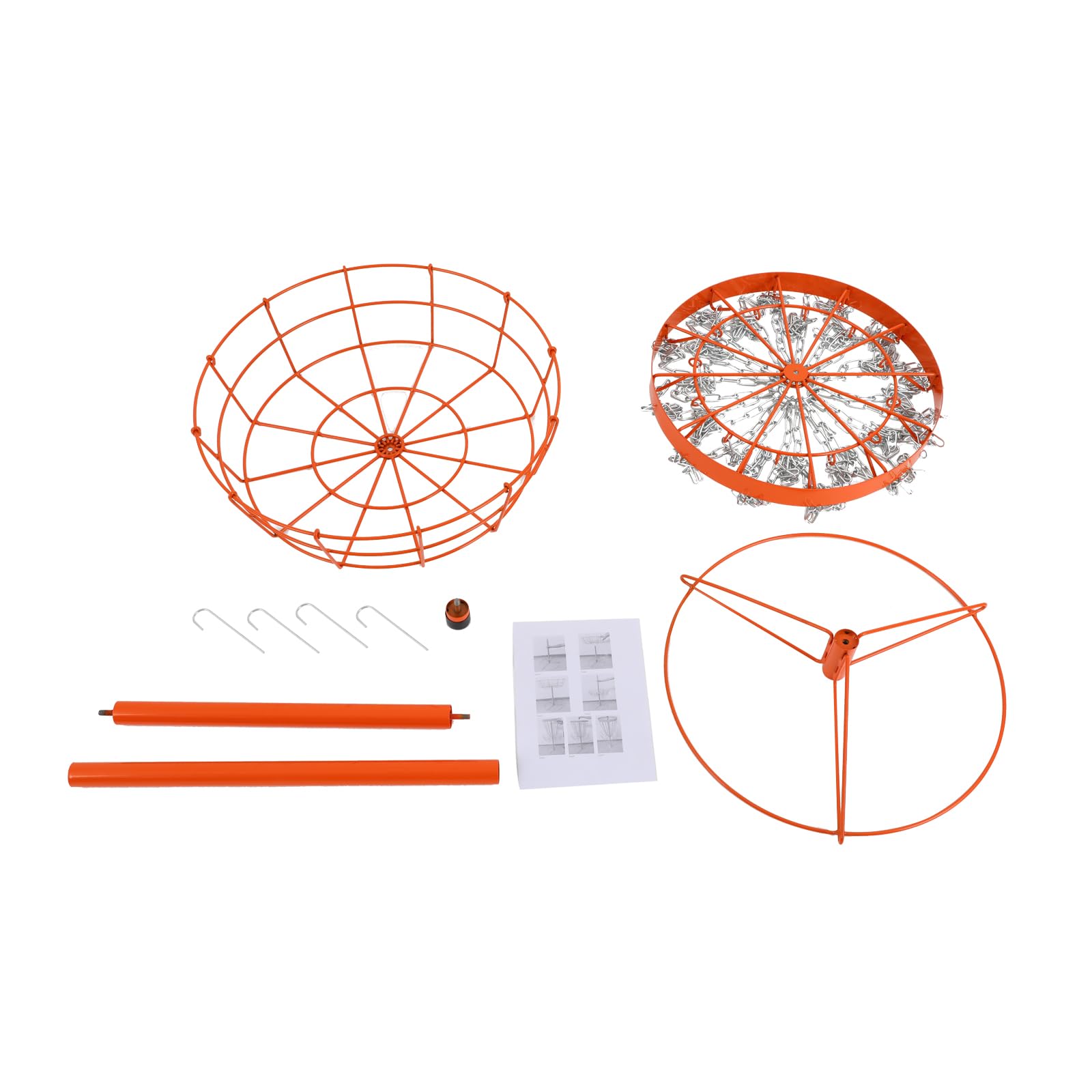 Disc Support d'entraînement de golf, disque portable, cible de golf, panier d'entraînement en fer à double couche pour l'extérieur, arrière-cours, parcs, campings
