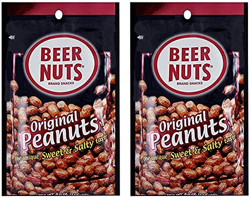 Beer Nuts Original Peanuts - 4Oz Single Serve Bags (Pack Of 2), Sweet And Salty, Gluten-Free, Kosher, Low Sodium Peanut Snacks #TOP10