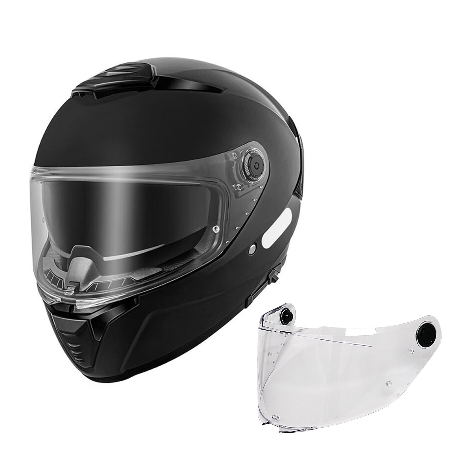 Helmvisier für MT-V-28B/THUNDER 4 SV/Stinger 2,Motorradhelm Visier,Motorrad Windschutz Helm Objektiv Visier Vollgesichts.UV Schutz Helmvisier (Klar)
