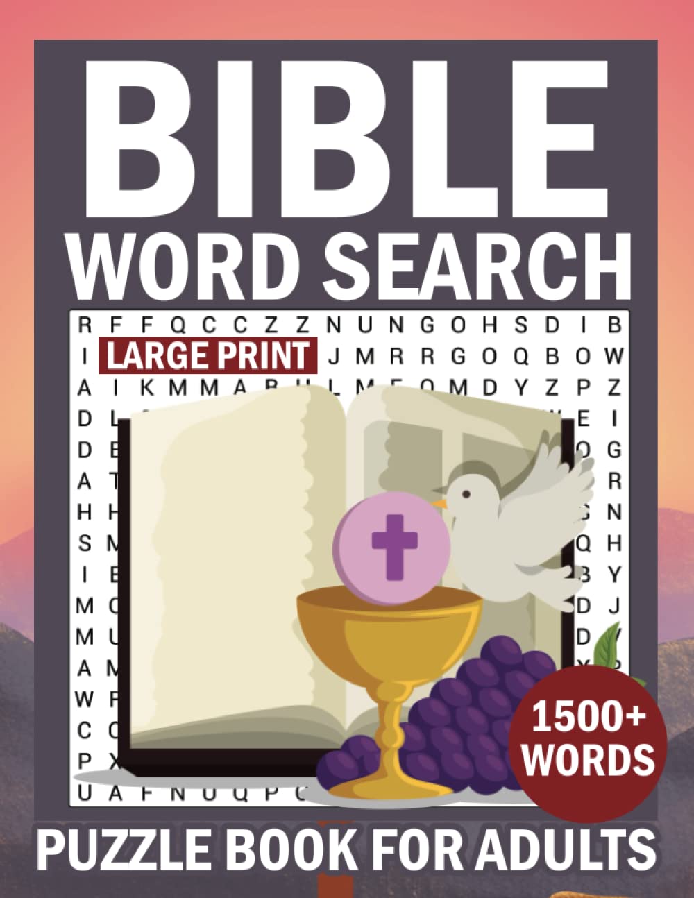 Bible Word Search Puzzle Book For Adults: Large-Print, Bible Word Find ...