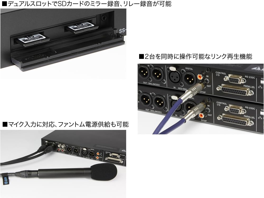 TASCAM ss-r250 N - Enregistreur SD 128 Go USB/SDHC/SDXC