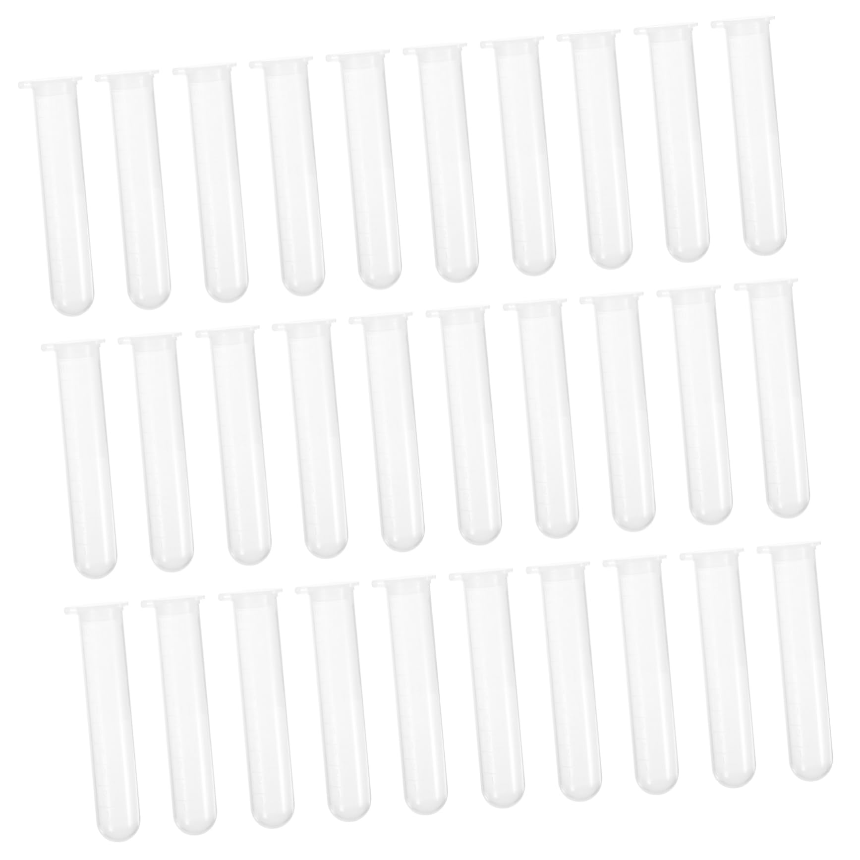 OSOLADY 50pcs Plastic Test Tubes Test Tubes with Caps Small Test Tubes Mini Vial Plastic