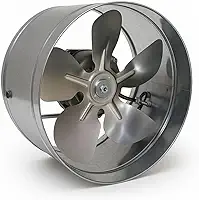 Exaustor Ventilador Industrial, 20cm, Alta Vazão para Churrasqueira e Coifa, Alumínio, 127v/220v