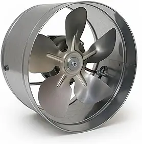 Exaustor Ventilador Industrial, 20cm, Alta Vazão para Churrasqueira e Coifa, Alumínio, 127v/220v