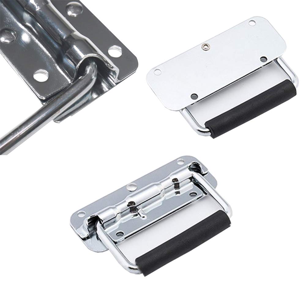 2 Maniglie Pieghevoli A Molla 140mm - Per Casse, Cassetti E Cassette Attrezzi - Foto 6