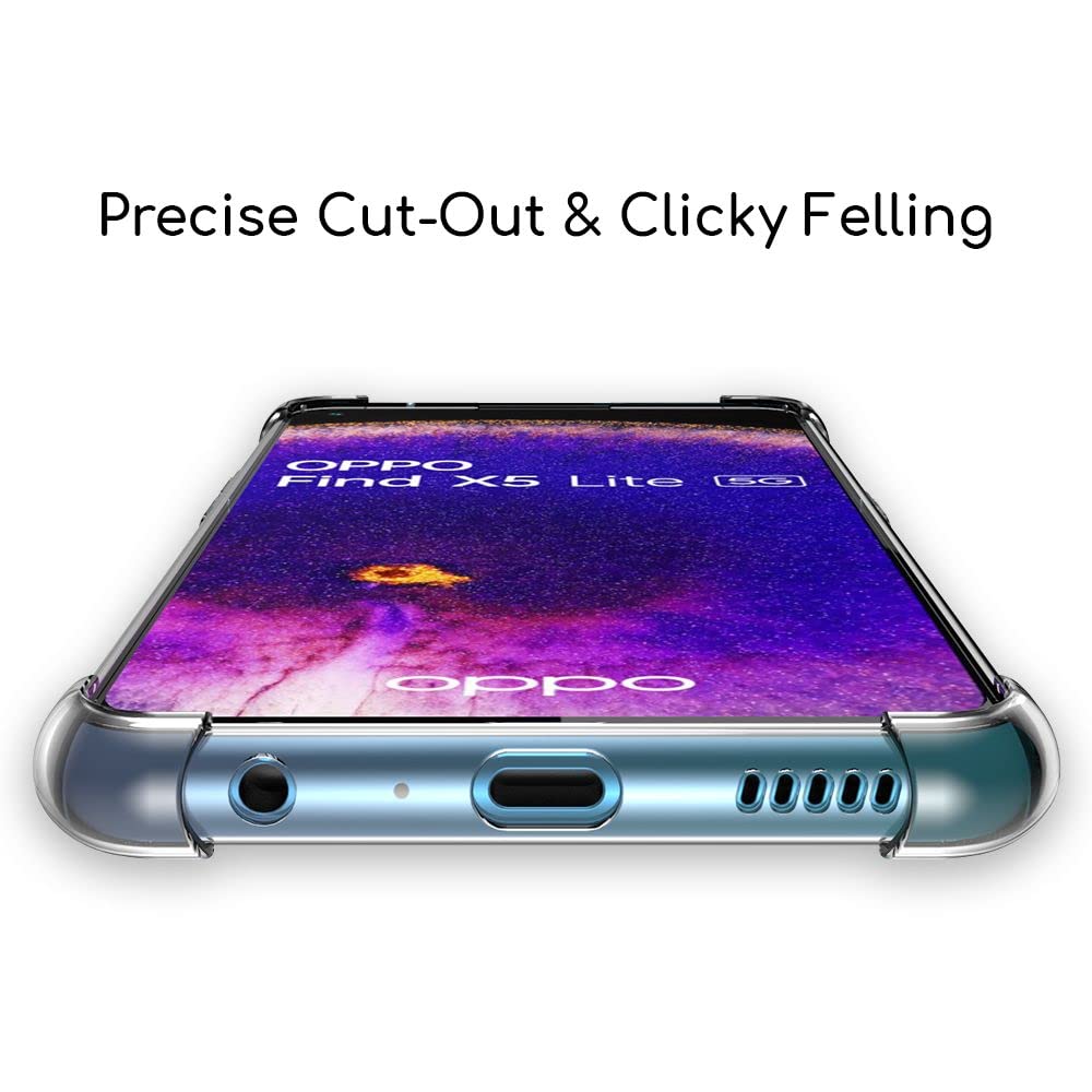 Custodia in silicone trasparente antiurto per OPPO Find X 2 3 5 6