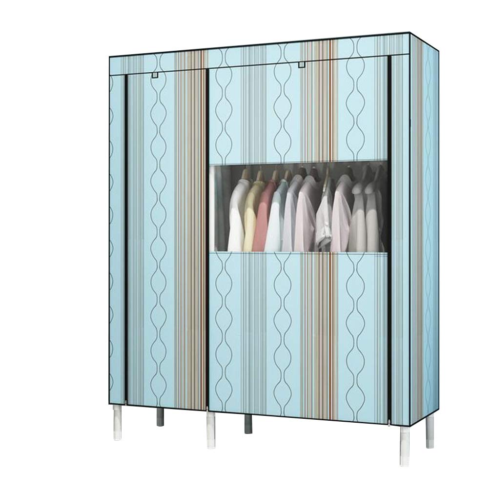 Armario de tela portátil de 125x45x175cm para ropa y almacenamiento nórdico