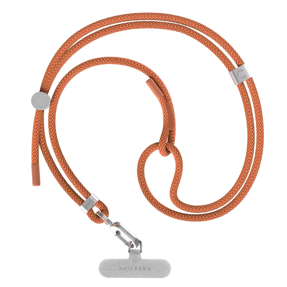 CASETiFY 6mm Rope Cross Body Strap with Card - Orange