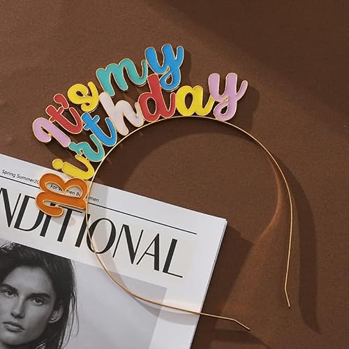 Happy Birthday Tiara For Women It's My Birthday Headband For Girls Birthday Party Headpiece Hair Accessories For Daughter Sister Best Friends Birthday Gifts #TOP3