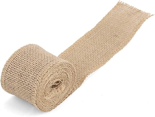 Miniatura 8 de TOPINCN Camino de mesa de arpillera, rollo de arpillera de yute y arpillera para manualidades, rollos de tela con bordes cosidos para decoración de