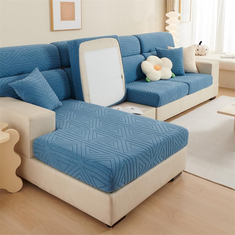Miniatura 3 de APEXBOUND Fundas de sofá en forma de L, fundas mágicas para sofá, funda de sofá diván, funda elástica con banda elástica, protector de muebles para