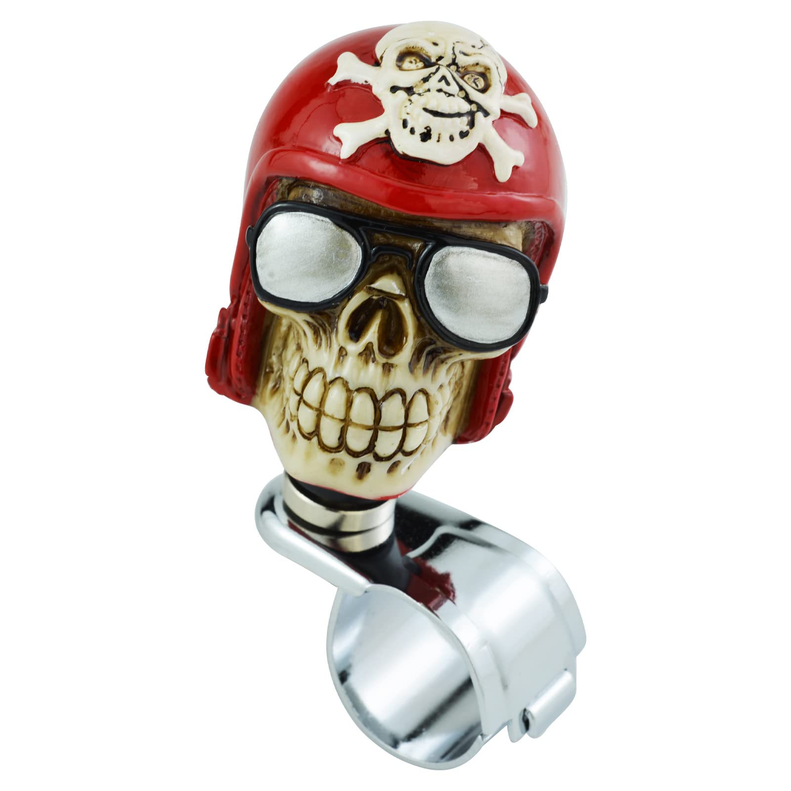 Skull Steering Wheel Spinner Knob - Assist For Turning, U-Turns, Manual Vehicles