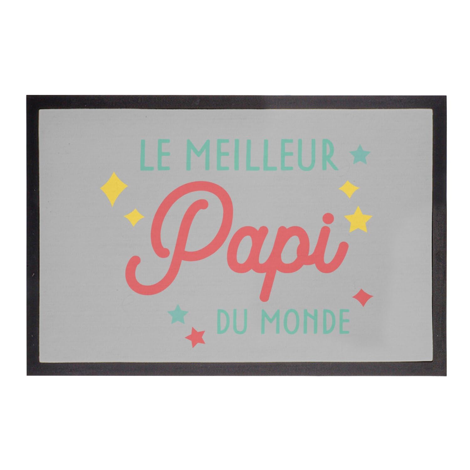 Paillasson d'entrée gris pour maison grand-père famille 60x40
