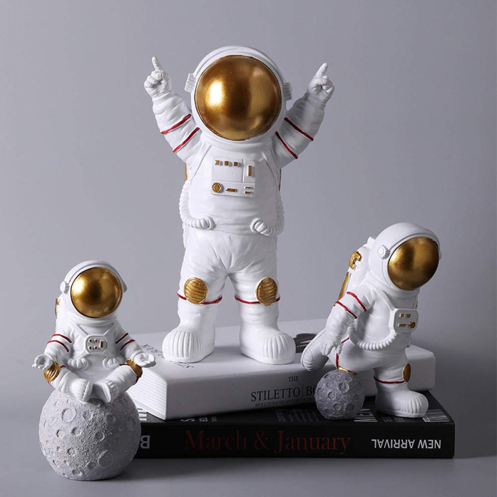 Figuras de escultura Adornos - for sala de estar, decoración de mesa, esculturas Estatuas Adornos Figuras coleccionables Decoración de astronauta Artesanía de resina Gabinete de habitación Accesorios