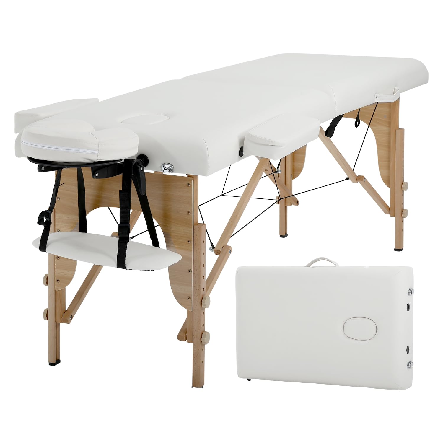 PayLessHere Massage Bed Portable Massage Table 24 inche Wide Lash Bed 2 Folding Heigh Adjustable Spa Table with Non-Woven Bag for Spa Footmassage Facial CareSpa Tattoo