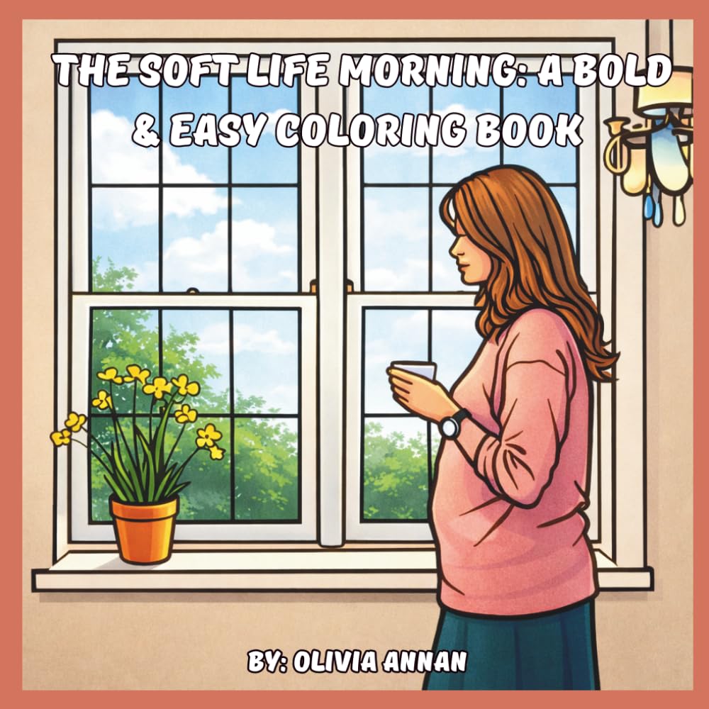 The Soft Life Morning: A Bold & Easy Coloring Book: Peaceful Motherhood Moments, Cozy Aesthetic Pages for Relaxation, Anxiety Relief, and Mindful Unwinding