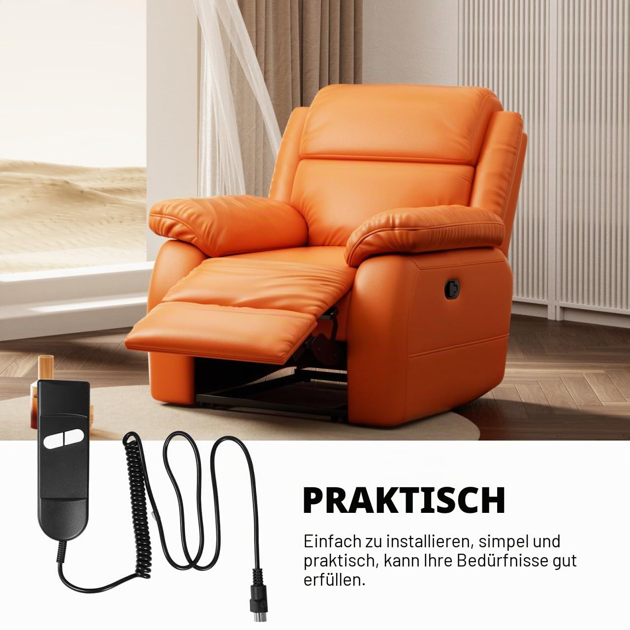 Mipcase Fernbedienung Für Liftsessel Und Relaxsessel 2 Tasten 5-Polig Elektrische Sofa-Steuerung Ersatzteil Handsteuerung Für Aufstehhilfe Kompatibel Mit Elektrischem Sessel
