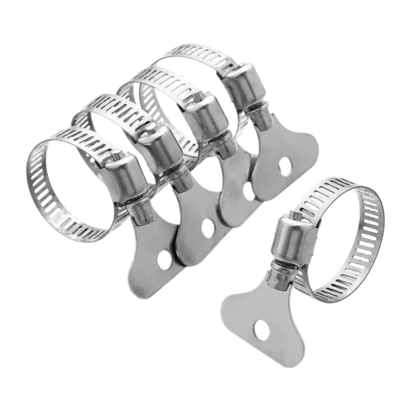 Graiting 32-44Mm-1 5Pcs Stainless Steel Handle Hose Clamp T Bolt Circular Air Water Pipe Gas Exhaust Clip
