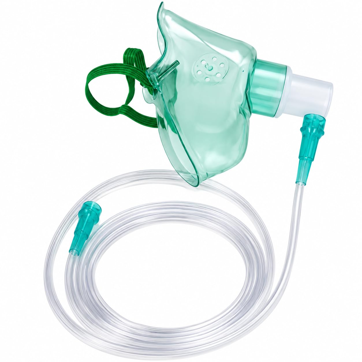 Venticare Adult Oxygen Mask with Tubing | Soft Medical Grade PVC Oxygen Face Mask | Adjustable Elastic Strap | Kink Resistant Tube | Clear Oxygen Therapy Mask for Hospital, Clinic & Home Care | Sterile Individual Pack (1)-image-11