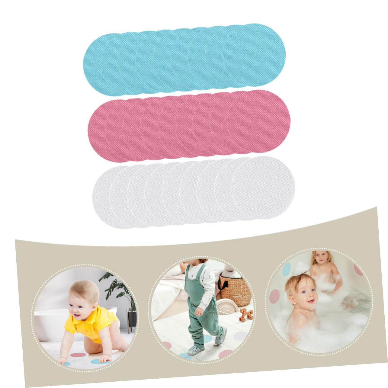 LIFKOME 72 Piezas Pegatinas Redondas Antideslizantes Piso de la bañera Adhesivos Antideslizantes para Suelo bañera de bebé Pegatinas Adhesivas para Suelo de baño Suelo del baño Pegatinas